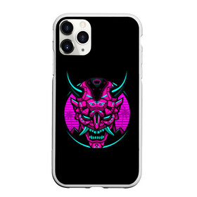 Чехол для iPhone 11 Pro Max матовый с принтом Samurai Retro Neon в Белгороде, Силикон |  | neon | retro | retrowave | samurai | warior | wave | воин | воины | войны | гладиатор | маска | неон | ретро | ретровейв | рэтро | самураи | самурай