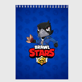 Скетчбук с принтом BRAWL STARS CROW в Белгороде, 100% бумага
 | 48 листов, плотность листов — 100 г/м2, плотность картонной обложки — 250 г/м2. Листы скреплены сверху удобной пружинной спиралью | 8 bit | 8 бит | brawl stars | bull | colt | crow | leon | leon shark | shark | stars | акула | берли | ворон | динамайк | кольт | леон | леон акула | нита | спайк | шелли | эль примо