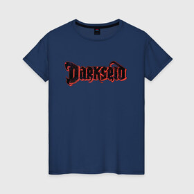 Женская футболка хлопок с принтом Darkseid в Белгороде, 100% хлопок | прямой крой, круглый вырез горловины, длина до линии бедер, слегка спущенное плечо | darkseid | dc | dc comics | shtatjl | дарксайд