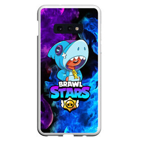 Чехол для Samsung S10E с принтом BRAWL STARS LEON SHARK в Белгороде, Силикон | Область печати: задняя сторона чехла, без боковых панелей | 8 bit | 8 бит | bibi | brawl stars | bull | coach mike | colt | crow | evil gene | gale | gene | leon | leon shark | max | mecha crow | mortis | mr.p | nani | phoenix | sally leon | sandy | shark | spike | sprout | stars | tara