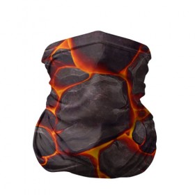Бандана-труба 3D с принтом Лава в Белгороде, 100% полиэстер, ткань с особыми свойствами — Activecool | плотность 150‒180 г/м2; хорошо тянется, но сохраняет форму | камни | лава | магма | огонь | пекло