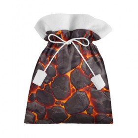 Подарочный 3D мешок с принтом Лава в Белгороде, 100% полиэстер | Размер: 29*39 см | камни | лава | магма | огонь | пекло