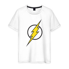 Мужская футболка хлопок с принтом Flash в Белгороде, 100% хлопок | прямой крой, круглый вырез горловины, длина до линии бедер, слегка спущенное плечо. | barry allen | dc | dc comics | flash | барри аллен | флеш | флэш