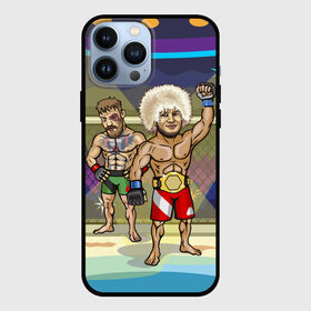 Чехол для iPhone 13 Pro Max с принтом Хабиб Нурмагомедов VS Конор в Белгороде,  |  | khabib | mcgreg | mcgregor | mma | ufc | боец | дагестан | даги | единоборства | конор | конор макгрегор | макгрегор | махачкала | мма | спорт | хабиб | хабиб нурмагомедов | юфс