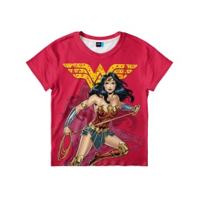 Детская футболка 3D с принтом Wonder Woman в Белгороде, 100% гипоаллергенный полиэфир | прямой крой, круглый вырез горловины, длина до линии бедер, чуть спущенное плечо, ткань немного тянется | dc | dc comics | diana prince | shtatjl | wonder woman | вандер вуман | вондер вуман | диана принс | супер женщина | чудо женщина