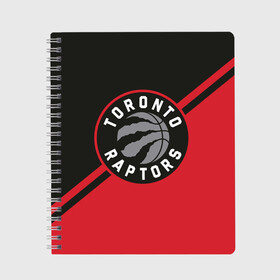 Тетрадь с принтом Toronto Raptors BR в Белгороде, 100% бумага | 48 листов, плотность листов — 60 г/м2, плотность картонной обложки — 250 г/м2. Листы скреплены сбоку удобной пружинной спиралью. Уголки страниц и обложки скругленные. Цвет линий — светло-серый
 | Тематика изображения на принте: nba | raptors | toronto | toronto raptors | баскетбол | нба | рэпторс | торонто | торонто рэпторс