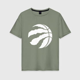 Женская футболка хлопок Oversize с принтом Toronto Raptors W в Белгороде, 100% хлопок | свободный крой, круглый ворот, спущенный рукав, длина до линии бедер
 | nba | raptors | toronto | toronto raptors | баскетбол | нба | рэпторс | торонто | торонто рэпторс
