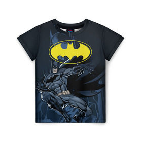 Детская футболка 3D с принтом Batman в Белгороде, 100% гипоаллергенный полиэфир | прямой крой, круглый вырез горловины, длина до линии бедер, чуть спущенное плечо, ткань немного тянется | bat man | batman | batman comics | caped crusader | comics | dark knight | бетмен | брюс уэйн | бэт мен | бэтмен | тёмный рыцарь