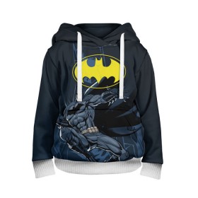 Детская толстовка 3D с принтом Batman в Белгороде, 100% полиэстер | двухслойный капюшон со шнурком для регулировки, мягкие манжеты на рукавах и по низу толстовки, спереди карман-кенгуру с мягким внутренним слоем | bat man | batman | batman comics | caped crusader | comics | dark knight | бетмен | брюс уэйн | бэт мен | бэтмен | тёмный рыцарь