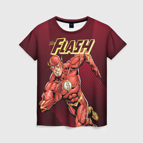 Женская футболка 3D с принтом The Flash в Белгороде, 100% полиэфир ( синтетическое хлопкоподобное полотно) | прямой крой, круглый вырез горловины, длина до линии бедер | barry allen | dc | dc comics | flash | барри аллен | флеш | флэш