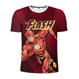 Мужская футболка 3D спортивная с принтом The Flash в Белгороде, 100% полиэстер с улучшенными характеристиками | приталенный силуэт, круглая горловина, широкие плечи, сужается к линии бедра | barry allen | dc | dc comics | flash | барри аллен | флеш | флэш