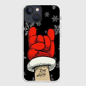 Чехол для iPhone 13 mini с принтом Рок Дед Мороз в Белгороде,  |  | happy new year | santa | дед мороз | каникулы | мороз | новогодний свитер | новый год | оливье | праздник | рождество | санта клаус | свитер новогодний | снег | снегурочка | снежинки