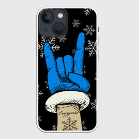 Чехол для iPhone 13 mini с принтом Рок Снегурочка в Белгороде,  |  | happy new year | santa | дед мороз | каникулы | мороз | новогодний свитер | новый год | оливье | праздник | рождество | санта клаус | свитер новогодний | снег | снегурочка | снежинки