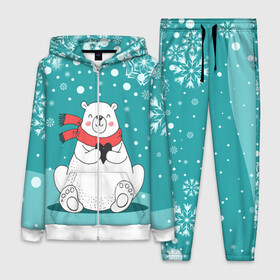 Женский костюм 3D с принтом North bear в Белгороде,  |  | happy new year | santa | дед мороз | каникулы | мороз | новогодний свитер | новый год | оливье | праздник | рождество | санта клаус | свитер новогодний | снег | снегурочка | снежинки