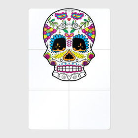 Магнитный плакат 2Х3 с принтом Мексиканский череп - Skull в Белгороде, Полимерный материал с магнитным слоем | 6 деталей размером 9*9 см | calavera | day of the dead | dia de los muertos | halloween | skull | sugar skull | готика | день мертвых | колдовство | мексиканский череп | мистика | подарок | сахарный череп | цветы | череп