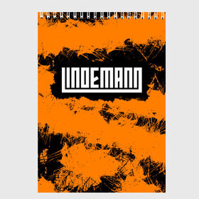 Скетчбук с принтом Lindemann в Белгороде, 100% бумага
 | 48 листов, плотность листов — 100 г/м2, плотность картонной обложки — 250 г/м2. Листы скреплены сверху удобной пружинной спиралью | Тематика изображения на принте: lindemann | metall | till | линдеманн | металл | тиль | тиль линдеманн