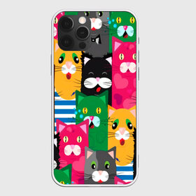 Чехол для iPhone 12 Pro Max с принтом Голодные котики в Белгороде, Силикон |  | pattern | голодные котики | котики | коты | котята | паттерн