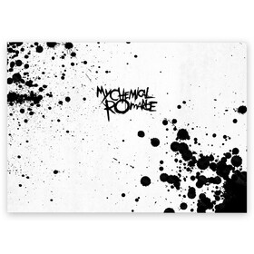 Поздравительная открытка с принтом My Chemical Romance в Белгороде, 100% бумага | плотность бумаги 280 г/м2, матовая, на обратной стороне линовка и место для марки
 | gerard way | mcr | my chemical romance | альтернативный | группа | джерард уэй | май кемикал романс | мкр | мой химический роман | мхр | мцр | панк | поп | поппанк | рок | рэй торо