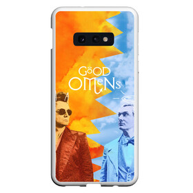 Чехол для Samsung S10E с принтом Good Omens в Белгороде, Силикон | Область печати: задняя сторона чехла, без боковых панелей | aziraphale | crowley | david | demon | good | omens | pratchett | tennant | terry | азирафаэль | ангел | благие | демон | дэвид | знамения | кроули | майкл шин | пратчетт | теннант | терри