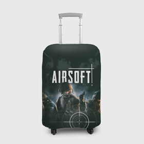 Чехол для чемодана 3D с принтом AIRSOFT в Белгороде, 86% полиэфир, 14% спандекс | двустороннее нанесение принта, прорези для ручек и колес | airsoft | оружие | снаряжение | страйкбол | стрельба