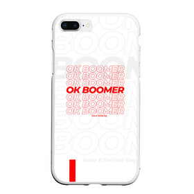 Чехол для iPhone 7Plus/8 Plus матовый с принтом Ok boomer 3D в Белгороде, Силикон | Область печати: задняя сторона чехла, без боковых панелей | boomer | casual | ok | ok boomer | бумер | зумеры | ок | ок бумер | хорошо