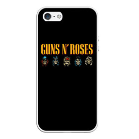 Чехол для iPhone 5/5S матовый с принтом Guns n roses в Белгороде, Силикон | Область печати: задняя сторона чехла, без боковых панелей | axl rose | geffen records | gnr | guns | rock | roses | slash | гансы | пистолеты | розы | рок | слеш | эксл роуз