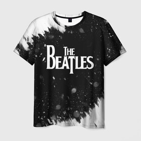 Мужская футболка 3D с принтом The Beatles BW в Белгороде, 100% полиэфир | прямой крой, круглый вырез горловины, длина до линии бедер | beatles | rock | the beatles | битлз | битлс | музыка | рок