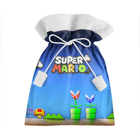 Подарочный 3D мешок с принтом Super Mario в Белгороде, 100% полиэстер | Размер: 29*39 см | concept art | enemies | first level | fungus | game art | kirbys adventure | luigi’s mansion | mario | mario bros | minimalism | pixels | super mario | super mario 2 | марио