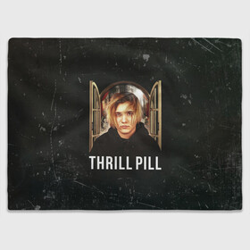 Плед 3D с принтом THRILL PILL - Грустная Песня в Белгороде, 100% полиэстер | закругленные углы, все края обработаны. Ткань не мнется и не растягивается | Тематика изображения на принте: fuelle | logo | music | noir | pil | pill | rap | raper | symbol | thril | thrill | tril | trill | дамб | лого | музыка | пил | пилл | рэп | рэппер | сам | символ | трил | трилл | тхрил | тхрилл | фотографии | щит