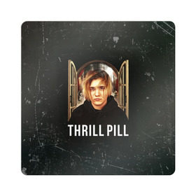 Магнит виниловый Квадрат с принтом THRILL PILL - Грустная Песня в Белгороде, полимерный материал с магнитным слоем | размер 9*9 см, закругленные углы | Тематика изображения на принте: fuelle | logo | music | noir | pil | pill | rap | raper | symbol | thril | thrill | tril | trill | дамб | лого | музыка | пил | пилл | рэп | рэппер | сам | символ | трил | трилл | тхрил | тхрилл | фотографии | щит