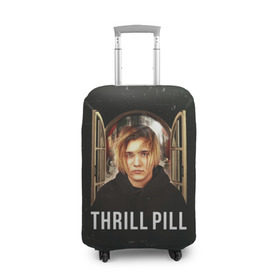 Чехол для чемодана 3D с принтом THRILL PILL - Грустная Песня в Белгороде, 86% полиэфир, 14% спандекс | двустороннее нанесение принта, прорези для ручек и колес | fuelle | logo | music | noir | pil | pill | rap | raper | symbol | thril | thrill | tril | trill | дамб | лого | музыка | пил | пилл | рэп | рэппер | сам | символ | трил | трилл | тхрил | тхрилл | фотографии | щит