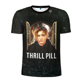 Мужская футболка 3D спортивная с принтом THRILL PILL - Грустная Песня в Белгороде, 100% полиэстер с улучшенными характеристиками | приталенный силуэт, круглая горловина, широкие плечи, сужается к линии бедра | fuelle | logo | music | noir | pil | pill | rap | raper | symbol | thril | thrill | tril | trill | дамб | лого | музыка | пил | пилл | рэп | рэппер | сам | символ | трил | трилл | тхрил | тхрилл | фотографии | щит