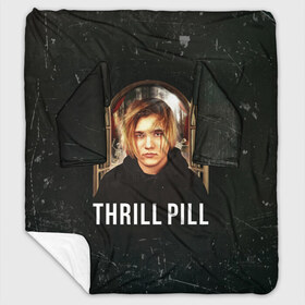 Плед с рукавами с принтом THRILL PILL - Грустная Песня в Белгороде, 100% полиэстер | Закругленные углы, все края обработаны. Ткань не мнется и не растягивается. Размер 170*145 | fuelle | logo | music | noir | pil | pill | rap | raper | symbol | thril | thrill | tril | trill | дамб | лого | музыка | пил | пилл | рэп | рэппер | сам | символ | трил | трилл | тхрил | тхрилл | фотографии | щит