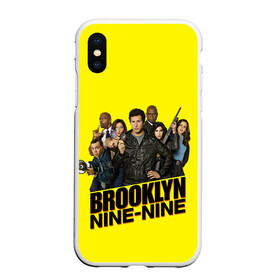 Чехол для iPhone XS Max матовый с принтом Brooklyn Nine-Nine в Белгороде, Силикон | Область печати: задняя сторона чехла, без боковых панелей | Тематика изображения на принте: 9 9 | 99 | andy | beatriz | brooklyn | detective | diaz | jake | nine nine | peralta | rosa | samberg | stephanie | беатрис | бруклин | детектив | джейк | перальта | роза | стефани | сэмберг | энди