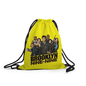 Рюкзак-мешок 3D с принтом Brooklyn Nine-Nine в Белгороде, 100% полиэстер | плотность ткани — 200 г/м2, размер — 35 х 45 см; лямки — толстые шнурки, застежка на шнуровке, без карманов и подкладки | 9 9 | 99 | andy | beatriz | brooklyn | detective | diaz | jake | nine nine | peralta | rosa | samberg | stephanie | беатрис | бруклин | детектив | джейк | перальта | роза | стефани | сэмберг | энди