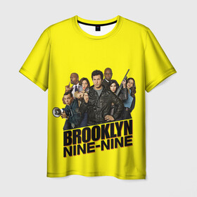 Мужская футболка 3D с принтом Brooklyn Nine-Nine в Белгороде, 100% полиэфир | прямой крой, круглый вырез горловины, длина до линии бедер | 9 9 | 99 | andy | beatriz | brooklyn | detective | diaz | jake | nine nine | peralta | rosa | samberg | stephanie | беатрис | бруклин | детектив | джейк | перальта | роза | стефани | сэмберг | энди