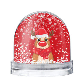 Снежный шар с принтом Новогодний олень в Белгороде, Пластик | Изображение внутри шара печатается на глянцевой фотобумаге с двух сторон | в подарок | зима | новогодние | новый год | олень | подарок | рождество | с новым годом | снег | снежинки