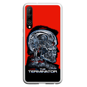 Чехол для Honor P30 с принтом The Terminator в Белгороде, Силикон | Область печати: задняя сторона чехла, без боковых панелей | arnold | connor | john | robot | schwarzenegger | skynet | t 800 | terminator | арнольд | джон | коннор | ликвидатор | небесная | робот | сеть | скайнет | терминатор | шварценеггер