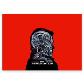 Поздравительная открытка с принтом The Terminator в Белгороде, 100% бумага | плотность бумаги 280 г/м2, матовая, на обратной стороне линовка и место для марки
 | Тематика изображения на принте: arnold | connor | john | robot | schwarzenegger | skynet | t 800 | terminator | арнольд | джон | коннор | ликвидатор | небесная | робот | сеть | скайнет | терминатор | шварценеггер