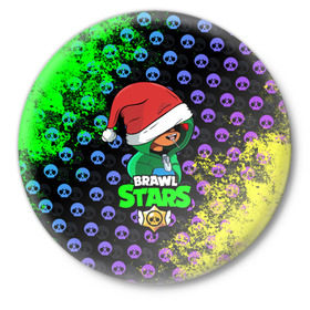 Значок с принтом Brawl Stars LEON (НОВОГОДНИЙ) в Белгороде,  металл | круглая форма, металлическая застежка в виде булавки | brawl | brawl stars | crow | leon | stars | бравл | бравл старс | браво старс | игра | компьютерная | кров | леон | новогодний | новый год | онлайн | с новым годом | старс