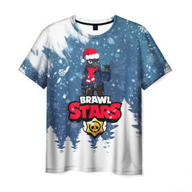 Мужская футболка 3D с принтом Новогодний Brawl Stars Crow в Белгороде, 100% полиэфир | прямой крой, круглый вырез горловины, длина до линии бедер | 2020 | brawl | brawl stars | christmas | crow | new year | stars | бравл старс | брол старс | ворон | кроу | новогодний | новый год | рождество