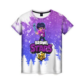 Женская футболка 3D с принтом Новогодний Brawl Stars Bibi #3 в Белгороде, 100% полиэфир ( синтетическое хлопкоподобное полотно) | прямой крой, круглый вырез горловины, длина до линии бедер | 2020 | bibi | brawl | brawl stars | christmas | new year | stars | биби | бравл старс | брол старс | новогодний | новый год | рождество