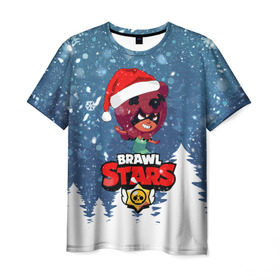 Мужская футболка 3D с принтом Новогодний Brawl Stars Nita #3 в Белгороде, 100% полиэфир | прямой крой, круглый вырез горловины, длина до линии бедер | 2020 | brawl | brawl stars | christmas | new year | nita | stars | бравл старс | брол старс | нита | новогодний | новый год | рождество