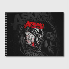 Альбом для рисования с принтом Asking Alexandria в Белгороде, 100% бумага
 | матовая бумага, плотность 200 мг. | asking alexandria | аскинг александриа | группы | метал | музыка | рок | хэви метал | электроникор
