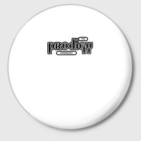 Значок с принтом The Prodigy в Белгороде,  металл | круглая форма, металлическая застежка в виде булавки | Тематика изображения на принте: 