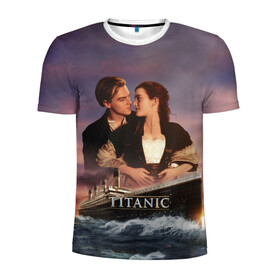 Мужская футболка 3D спортивная с принтом Titanic в Белгороде, 100% полиэстер с улучшенными характеристиками | приталенный силуэт, круглая горловина, широкие плечи, сужается к линии бедра | cameron | dawson | dicaprio | jack | james | kate | leonardo | liner | ocean | rose | titanic | джеймс | джек | дикаприо | доусон | кейт | кэмерон | лайнер | леонардо | океан | роза | титаник | уинслет