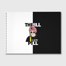 Альбом для рисования с принтом Thrill pill в Белгороде, 100% бумага
 | матовая бумага, плотность 200 мг. | pill | thrill | thrill pill | пилл | тимур самедов | трилл | трилл пилл