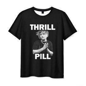 Мужская футболка 3D с принтом Thrill pill в Белгороде, 100% полиэфир | прямой крой, круглый вырез горловины, длина до линии бедер | pill | thrill | thrill pill | пилл | тимур самедов | трилл | трилл пилл