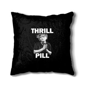Подушка 3D с принтом Thrill pill в Белгороде, наволочка – 100% полиэстер, наполнитель – холлофайбер (легкий наполнитель, не вызывает аллергию). | состоит из подушки и наволочки. Наволочка на молнии, легко снимается для стирки | pill | thrill | thrill pill | пилл | тимур самедов | трилл | трилл пилл