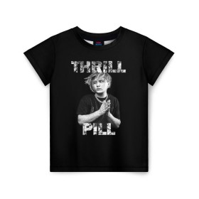 Детская футболка 3D с принтом Thrill pill в Белгороде, 100% гипоаллергенный полиэфир | прямой крой, круглый вырез горловины, длина до линии бедер, чуть спущенное плечо, ткань немного тянется | pill | thrill | thrill pill | пилл | тимур самедов | трилл | трилл пилл